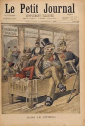 In einem Durcheinander!, Illustration aus Le Petit Journal, graviert von Henri Meyer
